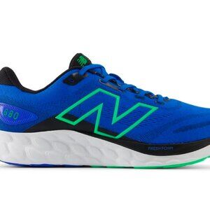 New Balance Running Shoe 680V8 BLUE OASIS/LIME LEAF/BLACK/WHITE MENS Size 12 NEW